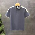 Japanese-Style Stitching Lapel polo Shirt Men's Summer New Trendy All-Match Casual Short-Sleeved T-shirt Men's Top Clothes. 