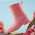 Cross-border mid-barrel thick-soled women's fashion rain boots Women's non-slip autumn and winter wear velvet waterproof rubber boots are sent on behalf of others. 