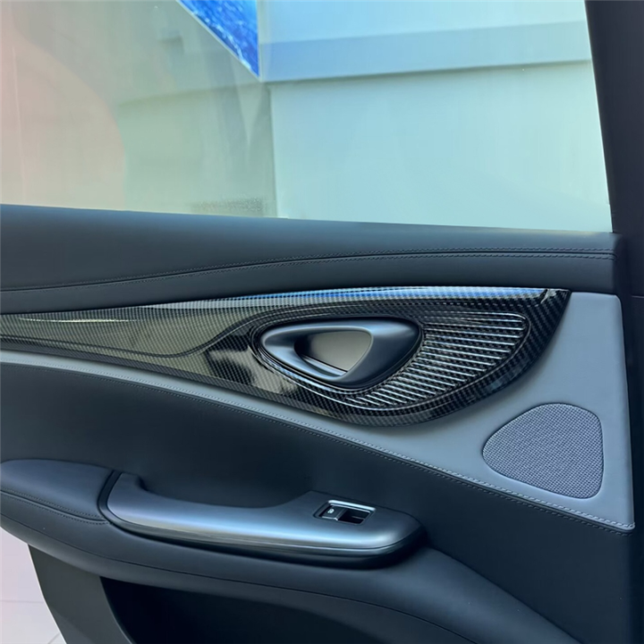 4PCS%20Inner%20Door%20Handle%20Cover%20Trim%20Carbon%20Fiber%20Color%20for%20-%20Image%203