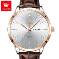 OLEVS Watch For Man Original Waterproof 2024 Fashion Elegance High Quality Calendar Luminous Leather Watch Band Quartz Watch 2935. 