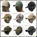 Tactical Airsoft Mask Half Face Strike Metal Mesh Protective Skull Mask & Cap Ear protection Hunting Accessories. 