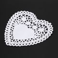 100x 4 inch White Love Heart Paper Lace Doilies doily For cardmaking scrapbooking. 