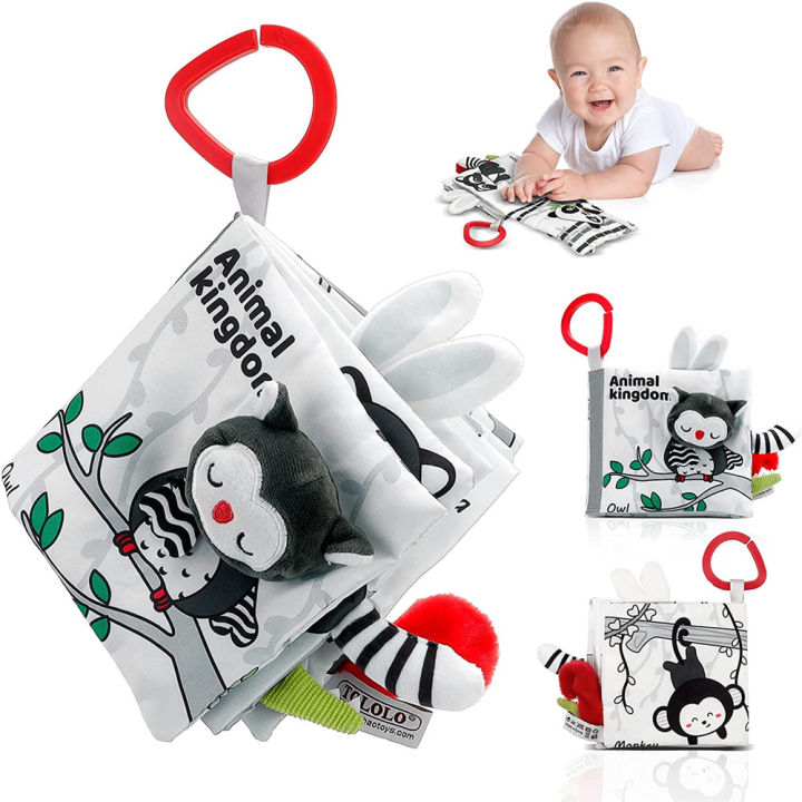 Baby Early Learning Tail Cloth Book Toys Parent-child Interactive Sound Paper Readings Puzzle Book Kids Educational Books 0-36M SnowWhite