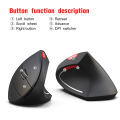 HXSJ T29 BT3.0 Vertical  Mouse Optical 2.4G Mouse Ergonomics 800/1600/2400DPI Ergonomic 6 Buttons Optical 3D Mice for PC Computer Desktop Notebook Wrist Treatment Evoluent Vertical Gaming Mouse. 