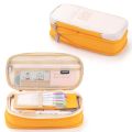 Ankou Japanese and Korean Style Macaron Color Block Transformable Large Capacity Upgraded Pen Bag Stationery Box.