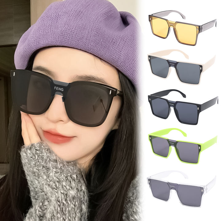 Oversized Square Sunglasses Women Modern Big Frame Sunglasses Women Sun Glasses Fashion Shades for Women Men Daraz .bd