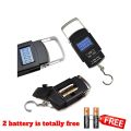 Digital Hanging Weight Scale-Weiheng Electronic Portable LCD Digital Scale Double Precision Luggage Weight Scale Balance Scales For Hanging Hook Travel Weight Machine with 2 battery - take up to 50kg. 