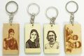 Laser Engraved Wooden Key Ring (Thickness: 6 mm, Width: 65 mm, Height: 30.35 mm)) A. 