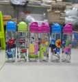 Cartoon Printed Kids Water Bottle 600ml – Leak Proof Plastic School Bottle. 