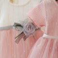 New Baby Girl Dress Summer Newborn Baby Clothes Patchwork Princess Mesh Dress For Girl 1 Year Birthday Infant Baptism Clothing.