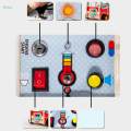 LED Busy Board Montessori Car Screwdriver Board Set Sensory Learning Wooden Busy Truck Kids Tools. 