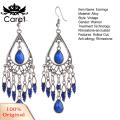 Carat Minimalist Style Earrings Bohemian Rhinestone Waterdrop Earrings Exaggerated Vintage Style Ear Decoration for Women Perfect for Vacation Buyers' Favorite Hollow Out Earrings. 