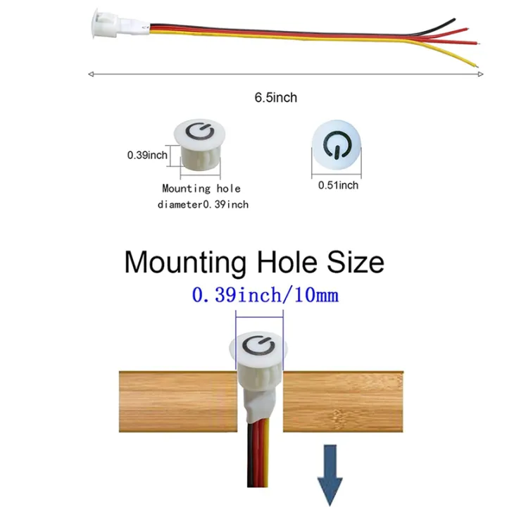 6Pcs%20Touch%20Dimmer%20Switch%20DC3.7V%205V%2012V%20Stepless%20Dimmer%20Switch%20Sensor%20for%20LED%20Light,%20RV,%20Cabinet,%20Wardrobe%20and%20Strip%20-%20Image%202