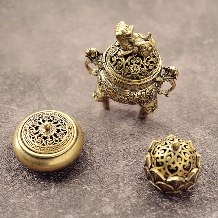 Craft%20Home%20Decoration%20Cense%20Stick%20Holder%20Incense%20Burner%20Mini%20Qilin%20Head%20Retro%20Brass%20Censer%20Hollow%20Lotus%20-%20Image%208