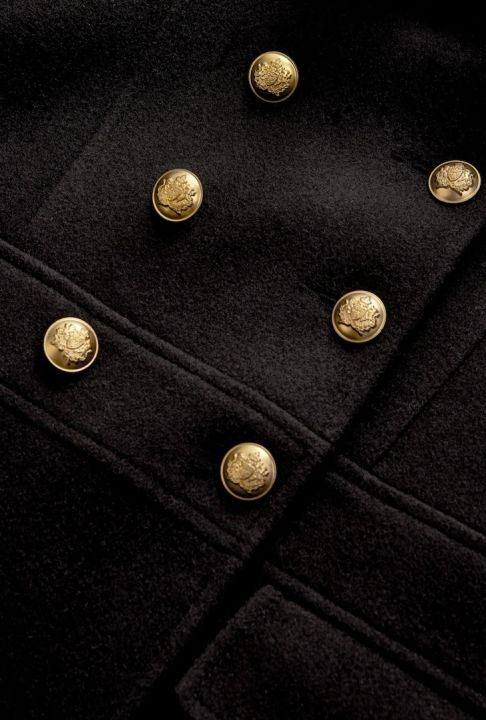 NEXT%20Black%20Color%20Military%20Wool%20Overcoat%20For%20Girl's%20(3-11yrs).%20-%20Image%204