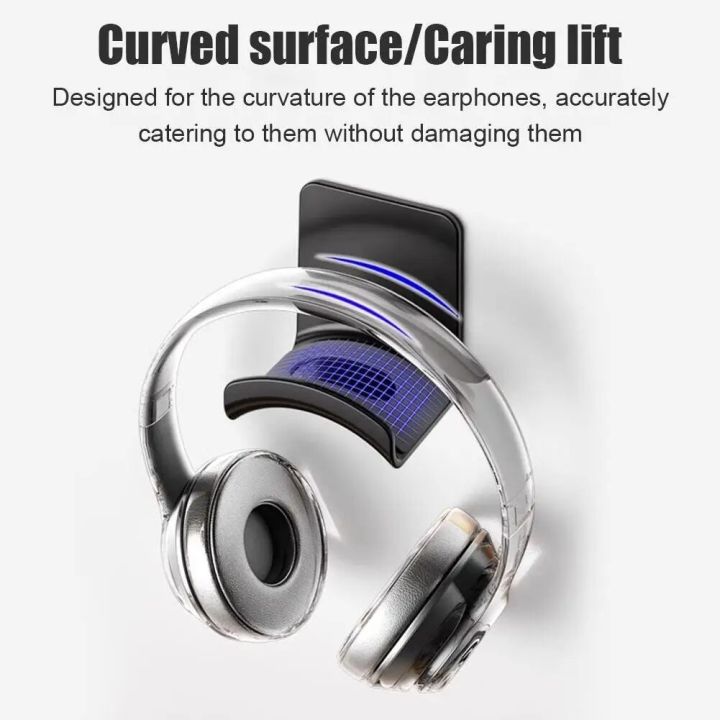 Universal Adhensive Plastic Wall Mount Hanger Headset Under Desk