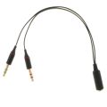 Stereo Audio Aux 3.5mm Female (3 Line) to 2 Male Mic Headphone Converter Adapter. 