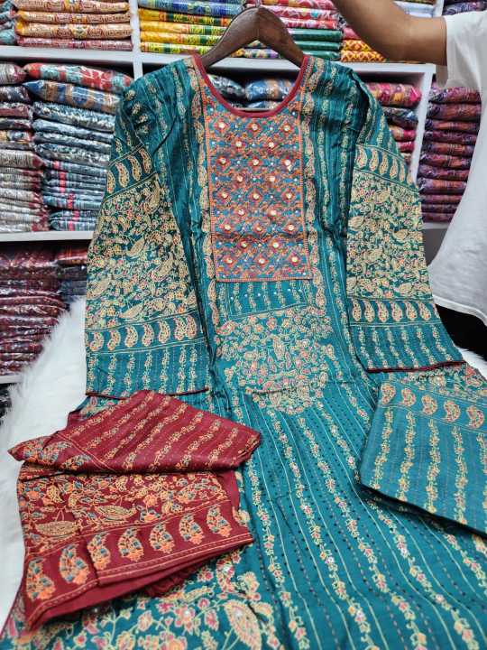 Pure AC Cotton Fabric High Quality Printed Three Piece