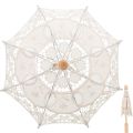 1pc Wedding Decorative Umbrella Bridal Lace Umbrella Bride Lace Parasol Cotton Cloth Embroidery Umbrella Ornament 30x30x26cm. 