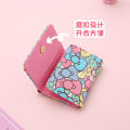 Cartoon Wallet Female Short Cute Japanese Style Fresh Girl Heart Small and Ultra-Thin Folding Children Princess Versatile Bag. 