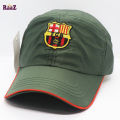 Green Barcelona Football Club FCB Peaked Hat Baseball Cap. 