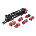 Construction Toys Cars, Multiple Parking Spaces Professional Alloy Material 32cm Car Carrier Truck for Boys for Decoration. 