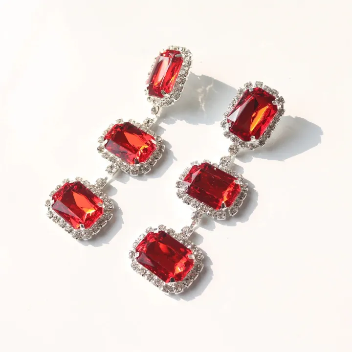 Jewelry%20set%20with%20high-end%20red%20fashion%20bride's%20wedding%20rhinestone%20necklace%20pendant%20earrings%20runway%20accessories%20-%20Image%204