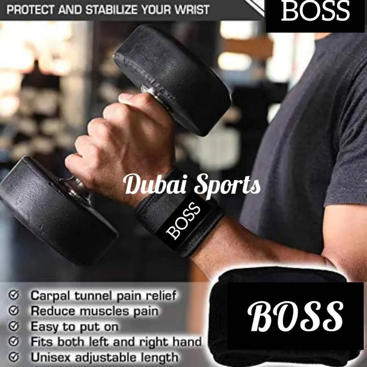 Boss Wrist Support Band Single pcs (Black)