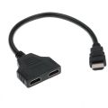 HDMI Male to 2 HDMI Female 1 in 2 out Splitter Cable better signal transfer Build-in HDMI ports. 