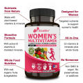 Women's Multivitamin Multimineral Supplement by Bcuelov 120 VegCaps. 