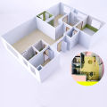 1:25 Scale Miniature Building Architecture Accessories Dollhouse Furniture Set Craft Ornament Prefabricated House to Assemble. 
