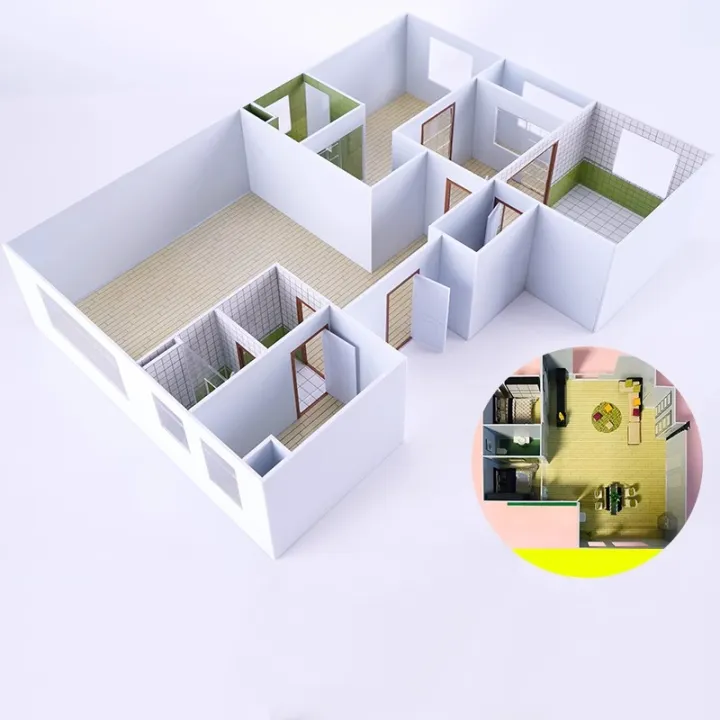 1:25%20Scale%20Miniature%20Building%20Architecture%20Accessories%20Dollhouse%20Furniture%20Set%20Craft%20Ornament%20Prefabricated%20House%20to%20Assemble%20-%20Image%203
