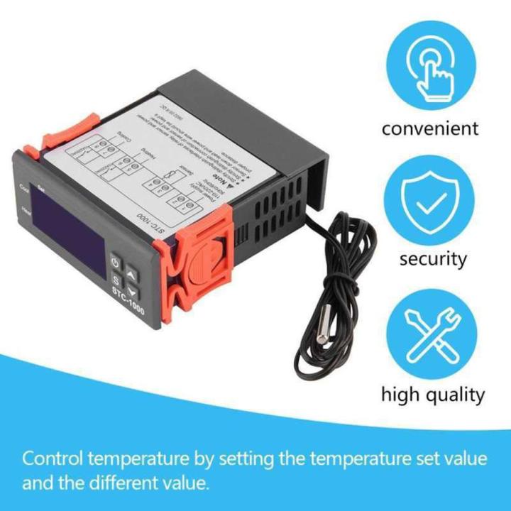 STC-1000 Temperature Controller AC 220V Heat Cool Temperature Control Module for Air Condition Cooler Egg Incubator