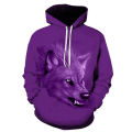 Cool Fashion Handsome Space Galaxy Wolf Hoodie Hoodies Men Bright Wolf Wolf Hoddies Spring Autumn Pullovers Sweatshirts. 