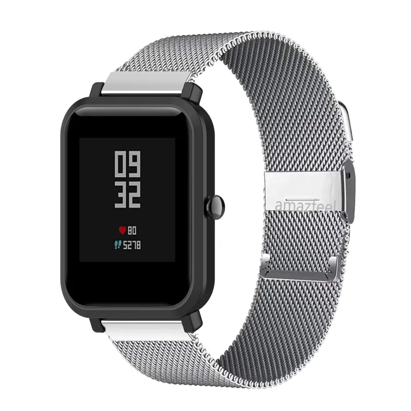 Watch Band For Amazfit Bip U Pro S Lite Strap Metal Bracelet For
