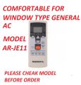 Remote Controller for  Window type General Air Conditioner Model ARJE11. 