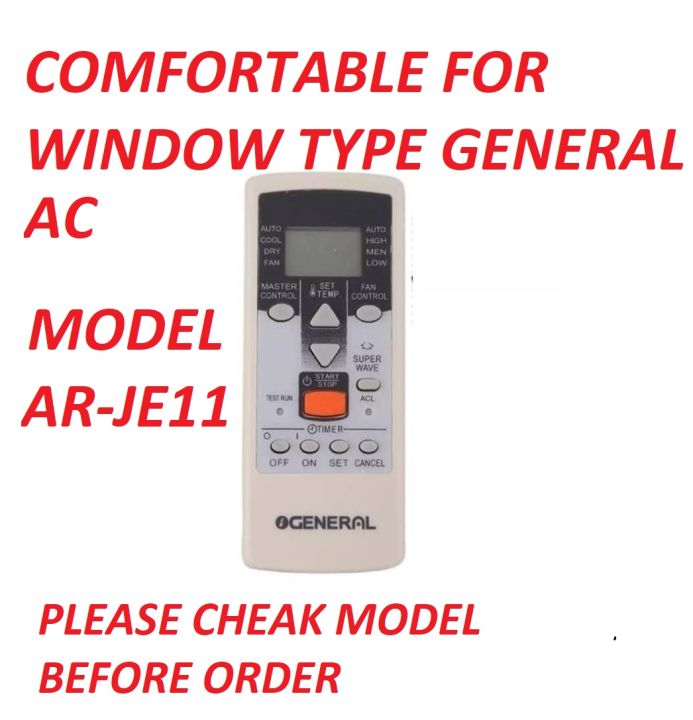 Remote%20Controller%20for%20%20Window%20type%20General%20Air%20Conditioner%20Model%20ARJE11%20-%20Image%202