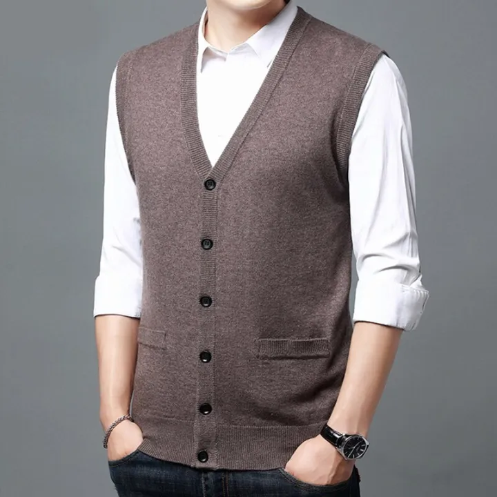Men%20Fashion%20Brand%20V%20Neck%20Knit%20Korean%20Vest%20Outwear%20Cardigan%20Men%20Sleeveless%20Button%20Wool%20Blended%20High%20Quality%20Casual%20Mens%20Clothes%20-%20Image%206