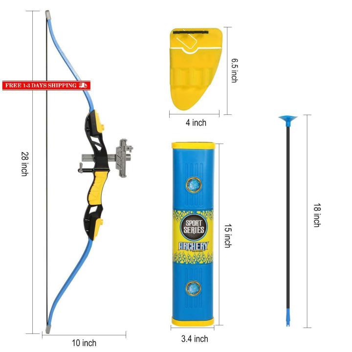 Kids%20Bow%20and%20Arrows%20Archery%20Set%20Toy%20with%203%20Suction%20Cup%20Arrow%20-%20Image%204