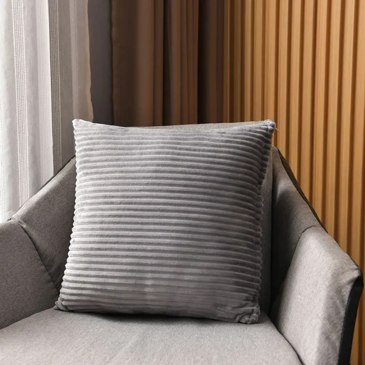 Pillow%20Cushion%20Bedroom%20Pillow%20Bedside%20and%20Sofa%20Back%20Cushion%20Office%20Waist%20Cushion%20Solid%20Color%20Stripes%20Pillow%20Cover%20without%20Core%20-%20Image%204