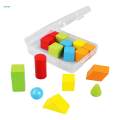 Montessori Mathematical Teaching Aids Educational Geometric Solid Blocks for Activity. 