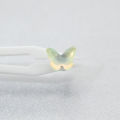 SMTNEK resin titanium steel outer teeth translucent rainbow color butterfly lip stud earrings stainless steel piercing jewelry.