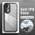New Phone Case For Honor X5 Plus 4G Cover Camera Protection Semi Transparent Soft Silicone Shockproof with Lens Protector Films for Honor X5 Plus Case.