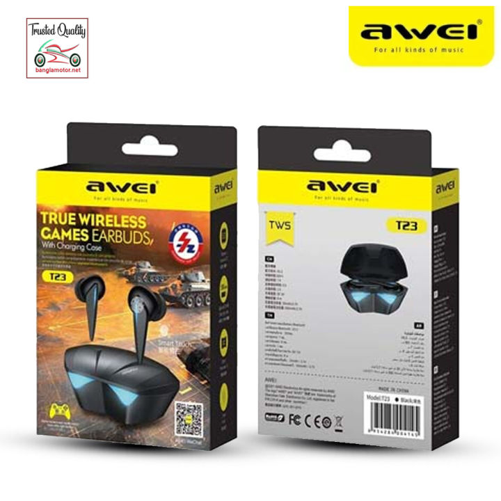 AWEI T23 TWS Wireless Bluetooth V5.3 Gaming Sport Earbuds | Bluetooth headphone-ZONE
