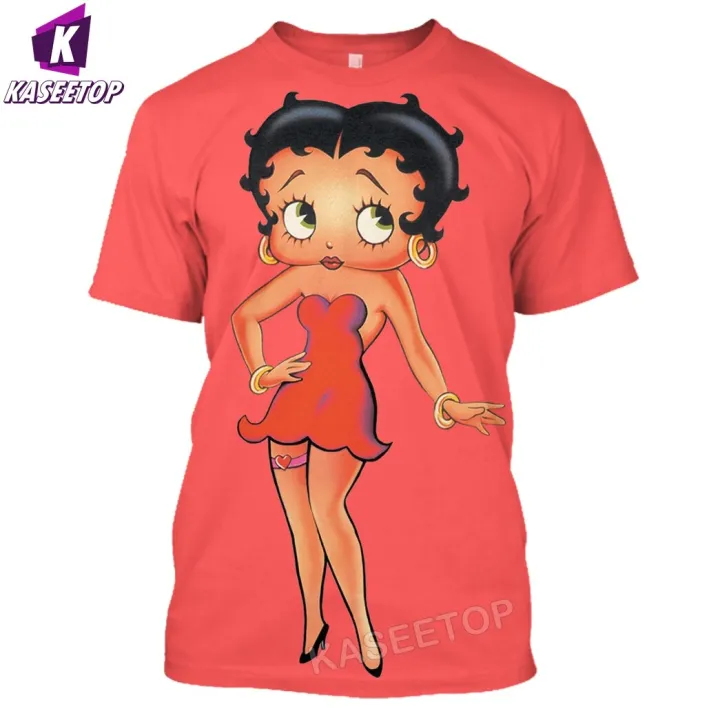 %E3%80%90Alien%20Alien%E3%80%91%20Men/Women%203D%20Print%20T%20Shirt%20Cartoon%20Anime%20Betty%20Boop-S%20Gril%20Short-Sleeved%20Plluover%20Sports%20Summer%20Casual%20Student%20Top%20Shirt%2004%20-%20Image%205