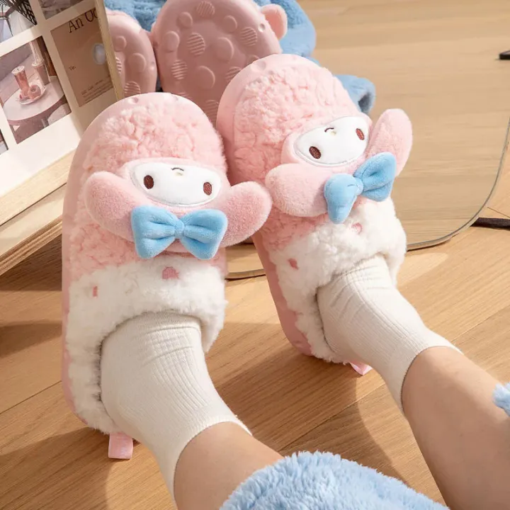 Sanrios%20My%20Melody%20Cinnamoroll%20Kuromi%20Anime%20Cartoon%20Cute%20Winter%20Warm%20Plush%20Cotton%20Slippers%20Girl%20Non%20Slip%20Thick%20Sole%20Home%20Shoes%20-%20Image%206