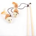 Interactive Play Feather Mouse Make Bar Bell Pet Cat Toys.