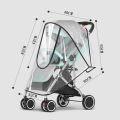 Universal Waterproof Pram Rain Cover Baby Stroller Accessories Transparent Wind Dust Shield Zipper Open for Pushchairs Raincoat.