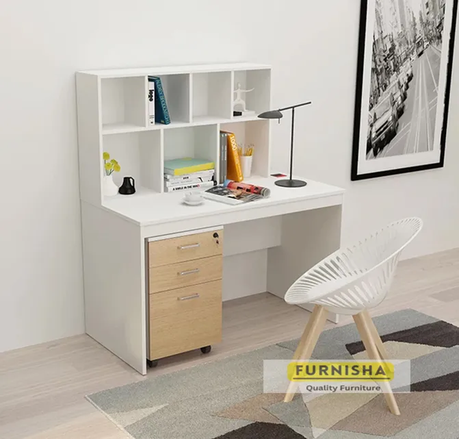 Multipurpose%20Study%20Table/Computer%20Table%20Study%20Office%20Laptop%20Desk%20for%20Home%20Office/Work%20Form%20Home/Reading%20Table/Laptop%20Table%20with%20Drawer%20Color%20Finish%20(White+Beige)%201%20Piece%20-%20Image%202