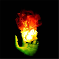 Halloween Funny Magic Fire Ball on the Hand Home LED Decoration Luminous Fireball Exquisite Ornaments Party Easy to Use Blue. 